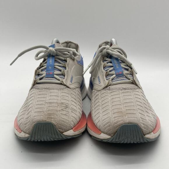 Womens Size 10B Brooks Ricochet 2 Gray/Blue/Red Athletic Running Shoes Sneakers - Picture 2 of 7